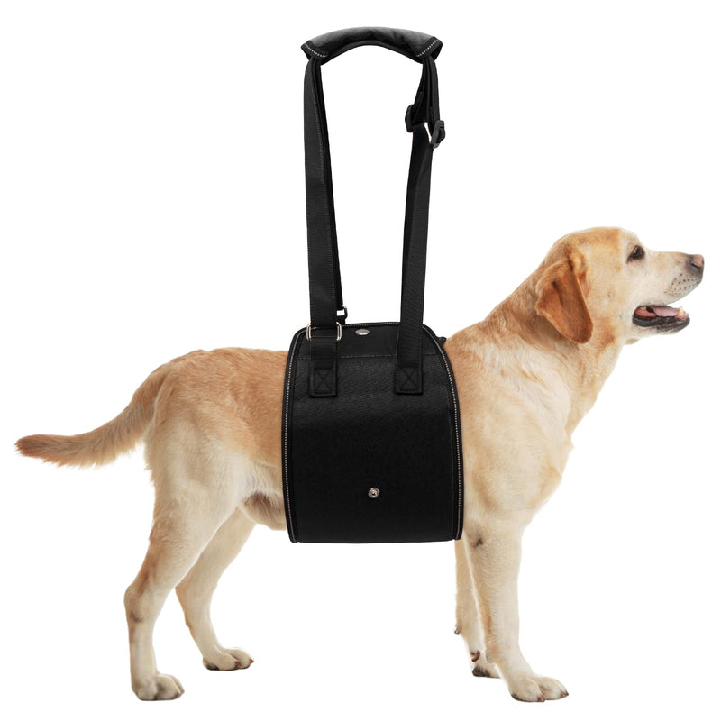 Dog Lift Harness Dog Sling for Large Dogs, Portable Dog Carrier Sling for Back Legs, Ajustable Hip Support Harness for Weak Rear Leg, Assist Senior Disabled Joint Injuried and After ACL Medium Black - PawsPlanet Australia