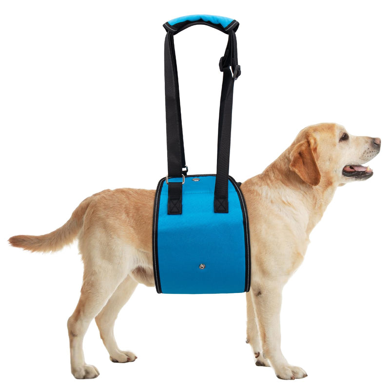 Dog Lift Harness Dog Sling for Large Dogs, Portable Dog Carrier Sling for Back Legs, Ajustable Hip Support Harness for Weak Rear Leg, Assist Senior Disabled Joint Injuried and After ACL Medium Blue - PawsPlanet Australia