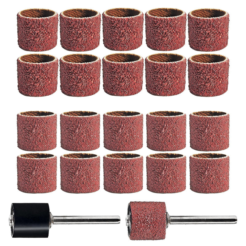 22-Pack Pet Nail Grinder Replacement Kit - Sanding Bands for Dogs & Cats -1/2" Black Grinding Drums Claw Care, Compatible with All Major Pet Grinders (80 & 120 Grit) 80 & 120 Grit - PawsPlanet Australia
