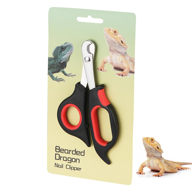 Bearded Dragon Nail Clippers,Stainless Steel Bearded Dragon Toe Nail Clippers with Precise Angled Edges (Reddish Black) Reddish Black - PawsPlanet Australia