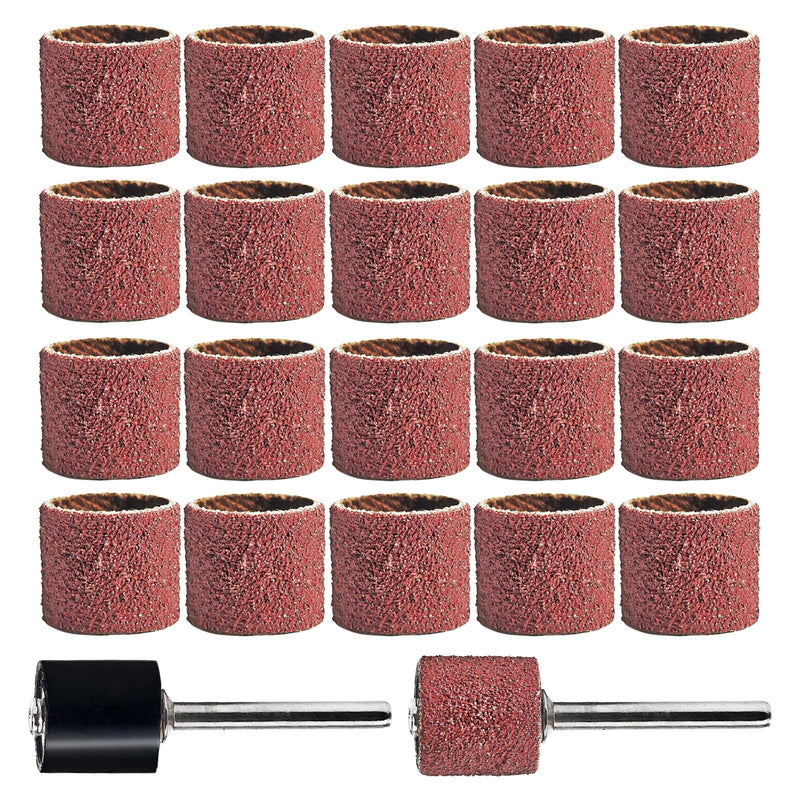 22-Pack Pet Nail Grinder Replacement Kit - Sanding Bands for Dogs & Cats -1/2" Black Grinding Drums Claw Care, Compatible with All Major Pet Grinders (120 Grit) 120 Grit - PawsPlanet Australia