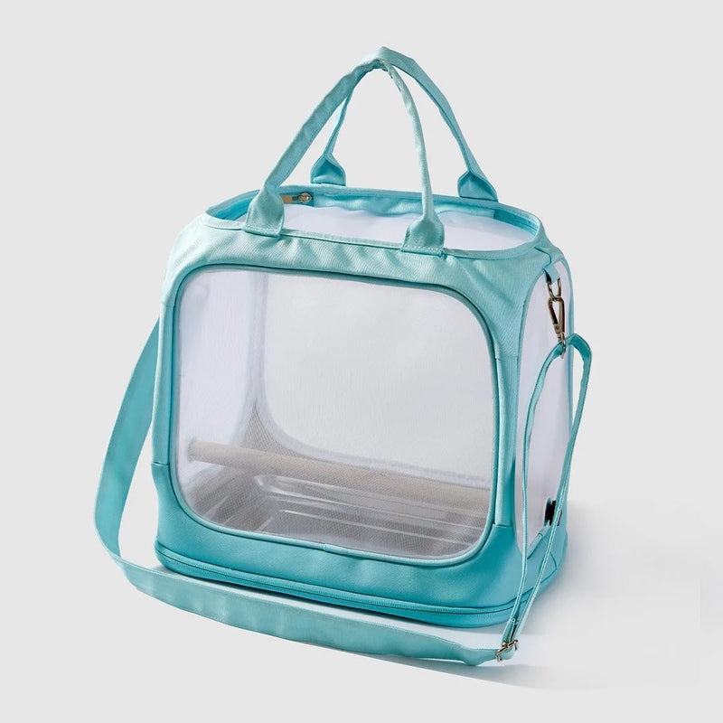 Parrot go Out Portable Bird Bag Oxford Cloth Clear pet cage Foldable pet Go Out Bird Bag (Green) Green - PawsPlanet Australia