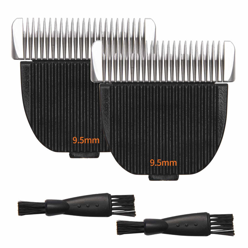 2 Pack Dog Grooming Replacement Blade Compatible with Oneisall Low Noise Dog Clippers, Dog Hair Vacuum Clipper Made of Ceramic Blade & Stainless Steel Blade Size9.5mm 9.5mm-2P
