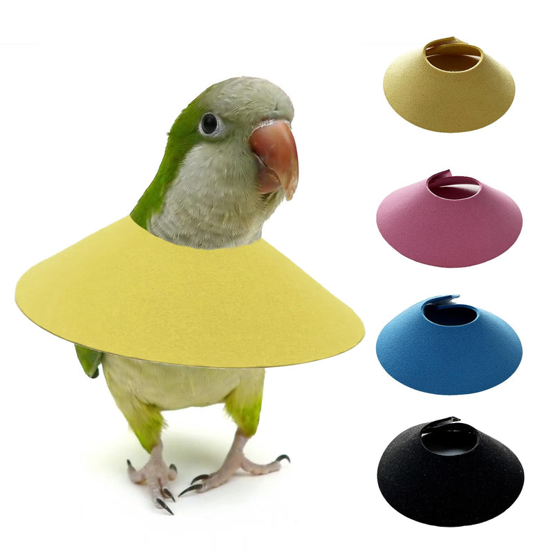 4Pack Bird Cone Collar, Anti-Grab Feather Plucking Wound Healing Safety Elizabethan Collar, Protective Recovery Cones for Budgerigar Cockatiel Lovebirds Cockatoo Parrots (XS) XS - PawsPlanet Australia