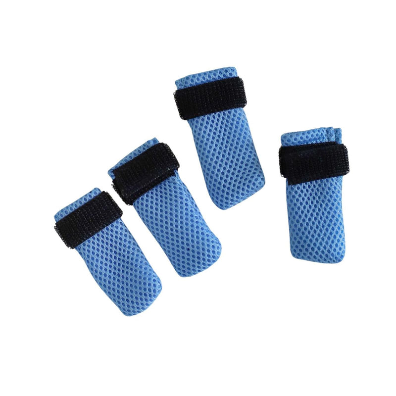 Cat Boots,Dog Boot for Injured Paw,Breathable Mesh Cat Claw Protectors Anti Scratch for Cutting Nails_M(Blue) M-Claw Length:1.9in Blue - PawsPlanet Australia
