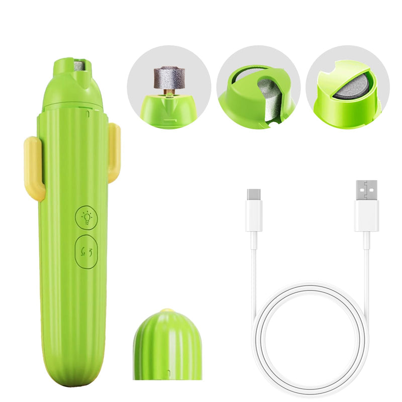 Bird Nail Grinder Upgraded Bird & Cat Nail Clipper rwith LED Lamp 2-Speed Electric Rechargeable Bird Beak Grinding Stone for Cats Dogs Bird Parrot Budgerigars Parakeets Myna Conure Parakeets Lovebirds Green - PawsPlanet Australia
