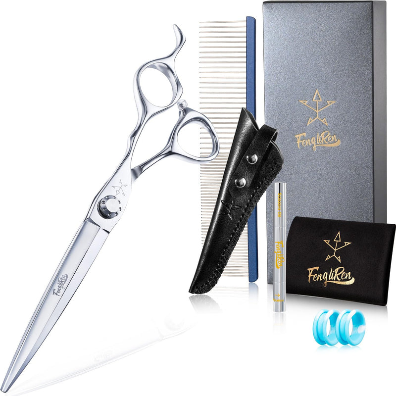 High-end Professional Dog Grooming Scissors Pet Grooming Shears 7 Inches Extremely Very Sharp Made Of Stainless Steel Alloy By Hand For Dog Cat Groomer (Shears, 7 Inch) - PawsPlanet Australia