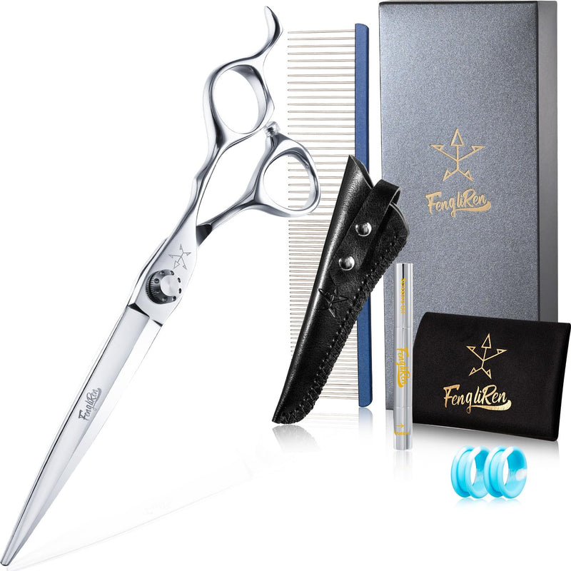 High-end Professional Dog Grooming Scissors Pet Grooming Shears 7.5 Inches Extremely Very Sharp Made Of Stainless Steel Alloy By Hand For Dog Cat Groomer (Shears, 7.5 Inch) - PawsPlanet Australia