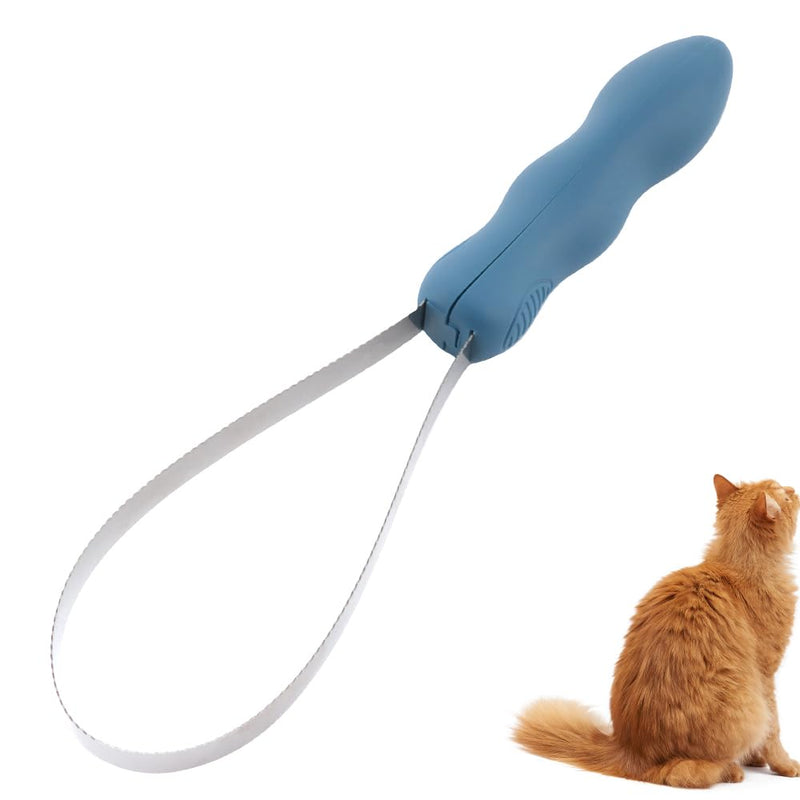 1 Pack Pet Dual-Sided Grooming Blade, Shedding Brush with Stainless Steel Blades, for All Dog Coat Types, with Soft Grip Handle, Pet Hair Removal Tools - PawsPlanet Australia