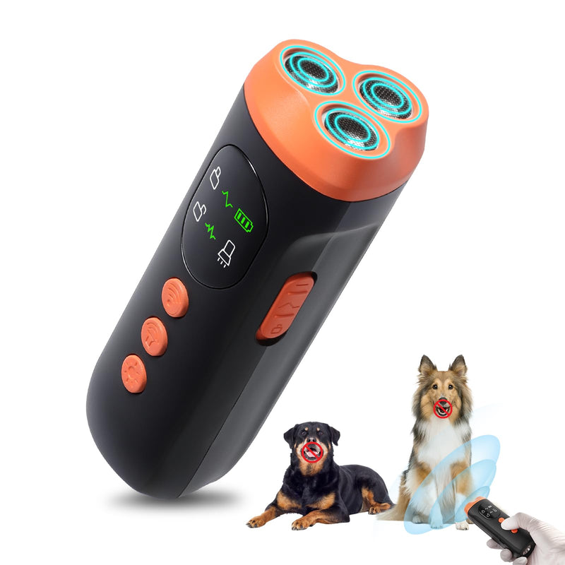 Dog Bark Deterrent Devices to Stop Barking, Upgraded Anti Barking Device for Dogs, 3 Modes & LED Light Ultrasonic Dog Bark Deterrent, Functional Display Panel Ultrasonic Dog Repeller Black - PawsPlanet Australia