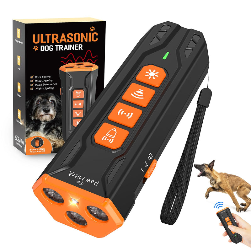 2025 Dog Bark Deterrent Device Rechargeable Ullasonic Anti-Barking Trainer Stops Barking & Bad Behavior 23FT Long-Range Safe for Dogs No Shock Press Button Instant Control Dog Training Indoor Outdoor - PawsPlanet Australia