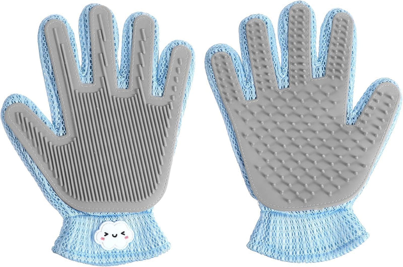 Pet Hair Remove Glove for Dogs & Cats,2-in-1 Massage Grooming Tool, Efficient Deshedding Brush with Soft Spikes, Gentle Fur Removal and Cleaning Glove for Shedding Control - PawsPlanet Australia