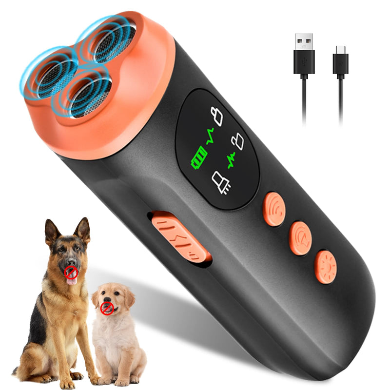 Lamido Ultrasonic Dog Bark Deterrent Devices with HD Display, 3 Emitters Anti Barking Device for Dogs, 35 FT Range, 2500 mAh Rechargeable Dog Training Tool for Indoors Outdoors, Barks No More - PawsPlanet Australia