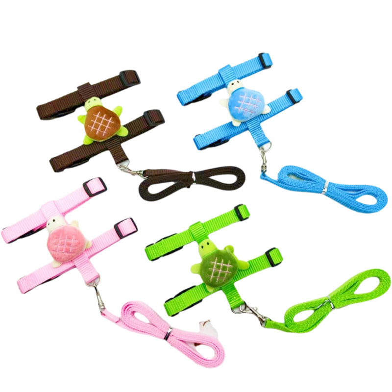4 Pcs Adjustable Bunny Rabbit Harness and Leash Set, Small Pet Vest Harness Leash, with Decoration for Bunny Kitten Small Pets - PawsPlanet Australia