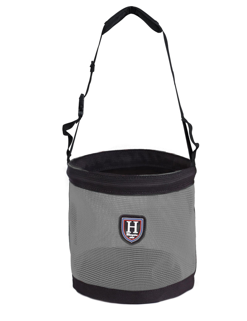 Harrison Howard Horse Muzzle Feed Bag Nylon Mesh Grain Feed Bag with Padded Neck Strap Adjustable Belt Dark Gray Large - PawsPlanet Australia