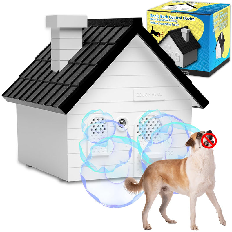 Dog Barking Deterrent Devices, Anti Barking Device, Ultrasonic Dog Barking Control Devices, Anti Barking Device Indoor Outdoor with 4 Modes Up to 50 Ft, Dog Barking Silencer