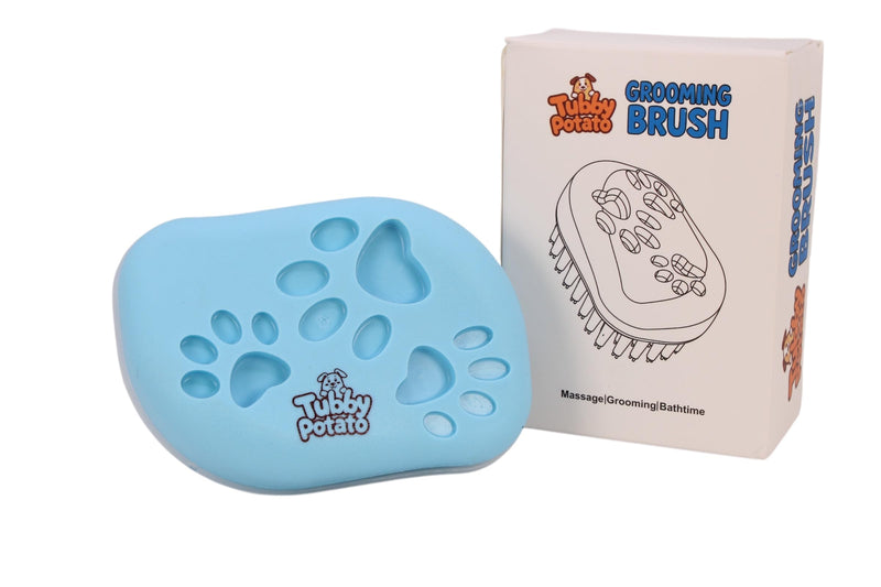 Dog/Cat Curry Brush for Grooming - Tubby Potato™ - Removable Screen, Grooming Massage Bath Brush, Soft Shampoo Scrubber, Washing Scrub Comb with Silicone Bristles for Short & Long Hair Pets - PawsPlanet Australia