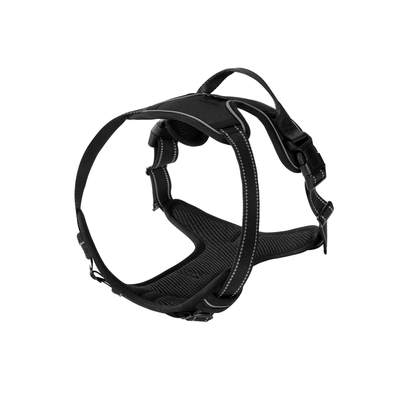 Black No-Pull Dog Harness with 2 Leash Clips?Soft Padded Vest for Medium Dog, Adjustable Reflective Dog Vest Easy to Put on and Take Off, Black M - PawsPlanet Australia