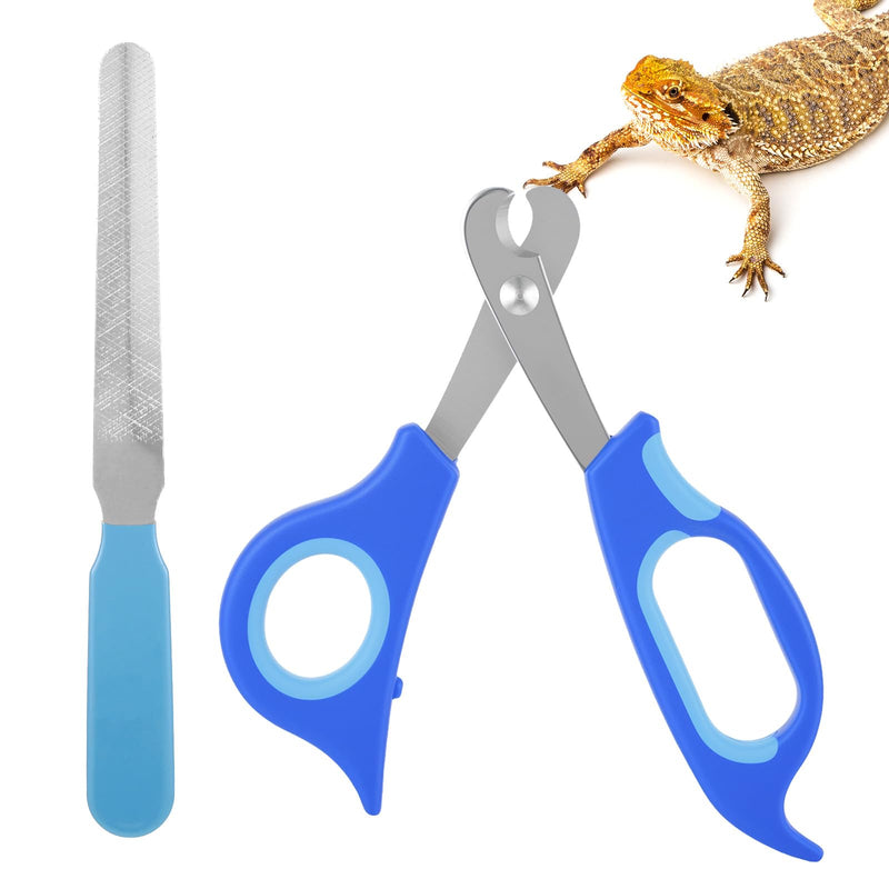 Bearded Dragon Nail Clippers,Stainless Steel Bearded Dragon Accessories,Professional Grooming pet Tools Including Nail File and Scissors for Small Reptiles,Chameleon,Cats,Dogs,Iguana - PawsPlanet Australia