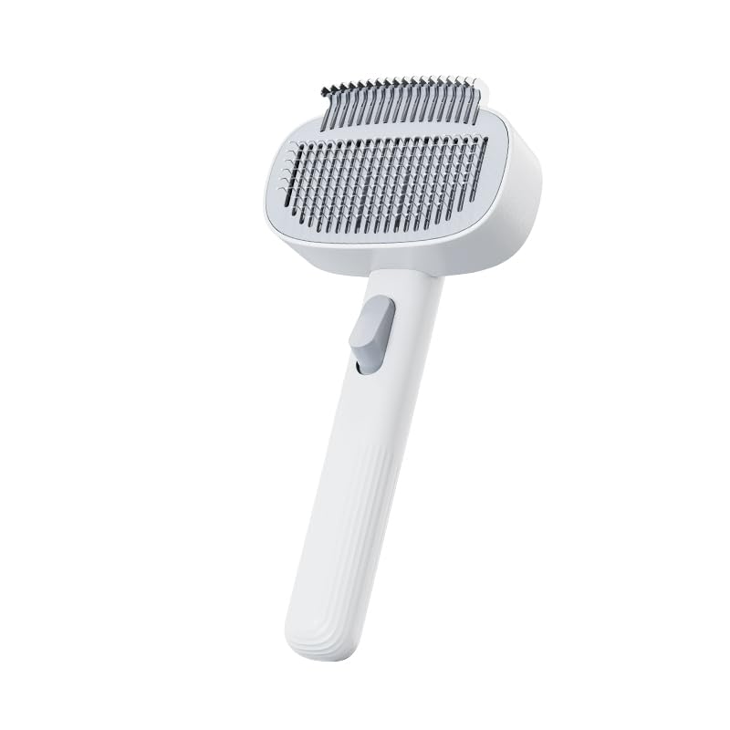 Adjustable Comb for Cats & Dogs: 2-in-1 Deshedding Brush with Hair Removal Board, Dematting Tool for Long/Short Hair - Undercoat Rake & Smooth Grooming Comb - PawsPlanet Australia
