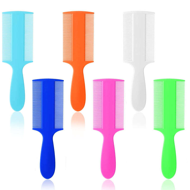 6pcs Double Sided Fine Tooth Lice Comb with Handle, Dandruff and Lice Pet Flea Comb for Newborn Babies Adults Pets Dogs Kitten Cats (Plastic, 6 Colors) - PawsPlanet Australia