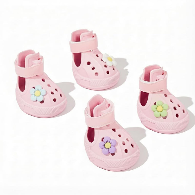 Dog Shoes for Hot Pavement,Waterproof Dog Shoes for Small Medium Dogs,Breathable Non-Slip Dog Boots Paw Protectors with Rubber Soles,Dog Booties for Beach and Snow (Pink, XS) Pink X-Small - PawsPlanet Australia
