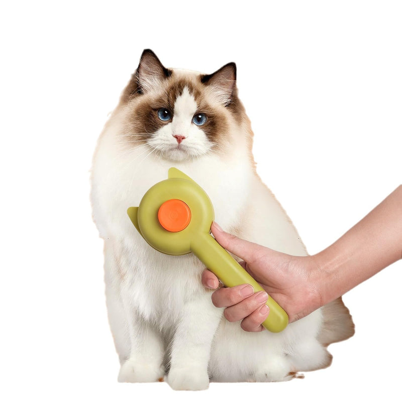 Cute Self Cleaning Slicker Brush for Dogs Cats Puppy Rabbit, Professional Pet Grooming Hair Removal Tool for Short & Long Hair, 8-inch Cat Grooming Tool with Static Protection - PawsPlanet Australia
