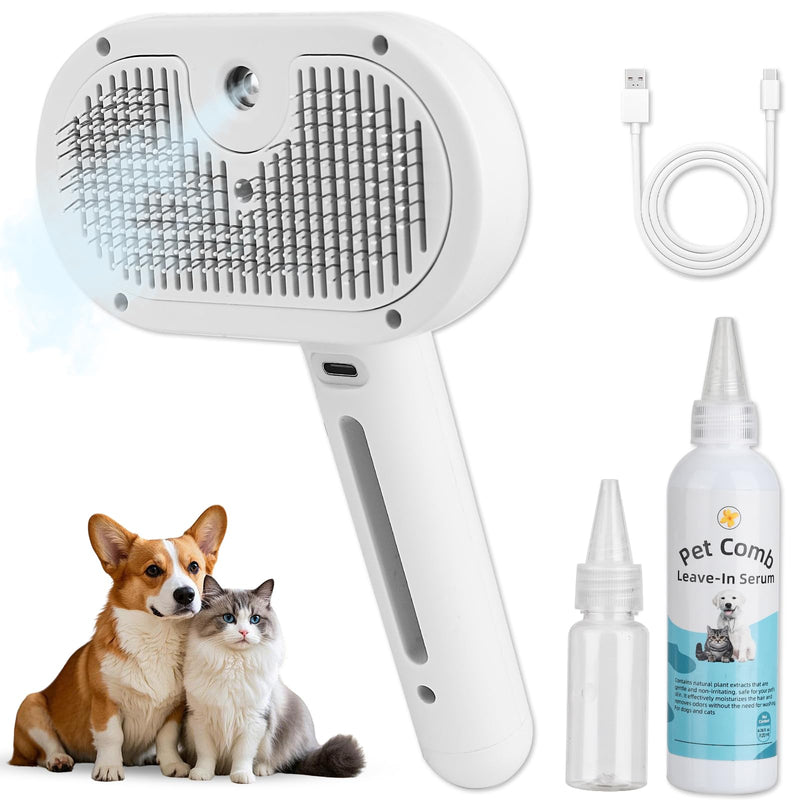 Dog Brush for Shedding, Cat Brushes for Indoor Cats, Cat Brush for Shedding - Pet Grooming Supplies with Steam, Hair Removal Comb Spray for Long-Haired Cats and Dogs (Waterless Shampoo) Waterless Shampoo - PawsPlanet Australia