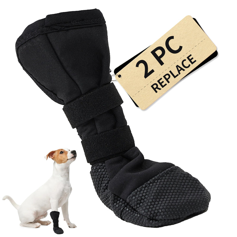 Dog Paw Wound Recovery Boot, Lick-Proof Protection, Non-Slip Pet Shoe with Self-Adhesive Strap, Soft Protector for Medium to Large Dogs, 2PCS (M) M