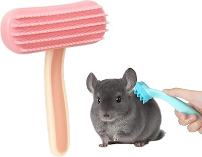 2 Pack Chinchilla Grooming Brush, Soft Silicone Pet De-Shedding & Bath Brush – Gentle Massage Comb for Guinea Pigs, Rabbits, Hamsters, Small Animals, Kittens & Puppies - PawsPlanet Australia