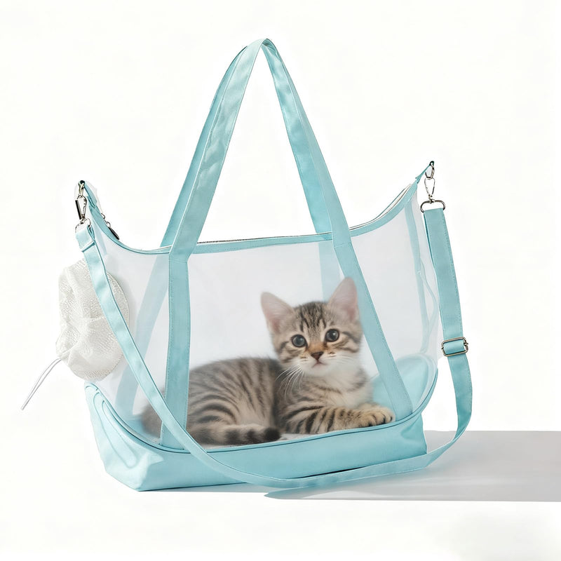 Pet Sling Carrier for 3-8 lbs Small Dogs & Cats,Outdoor Shoulder Bag with Adjustable Straps,Puppy Sling,Light Cat Pouch for Travel & Walking (Mint Green) Mint Green - PawsPlanet Australia