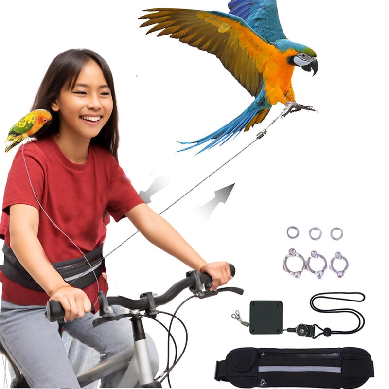 Hands-Free Bird Harnesses Suitable for Cycling and Driving Outdoors and Belts self-retracting Fanny Pack Bird Leash suirtable for Parrots Conures Cockatiels small group - PawsPlanet Australia