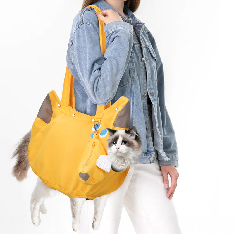 Cat Carrier for Small Pets 10-15lbs, Dog Carrier with Soft Padding Safety Buckles Storage Pouch for Travel Outdoor - PawsPlanet Australia