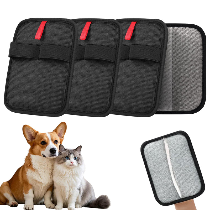 Pet Hair Removal Gloves, 4 Pack Reusable Washable Electrostatic Grooming Mitts for Cats & Dogs, Pet Fur & Lint Remover for Furniture, Carpet & Car Seat - PawsPlanet Australia