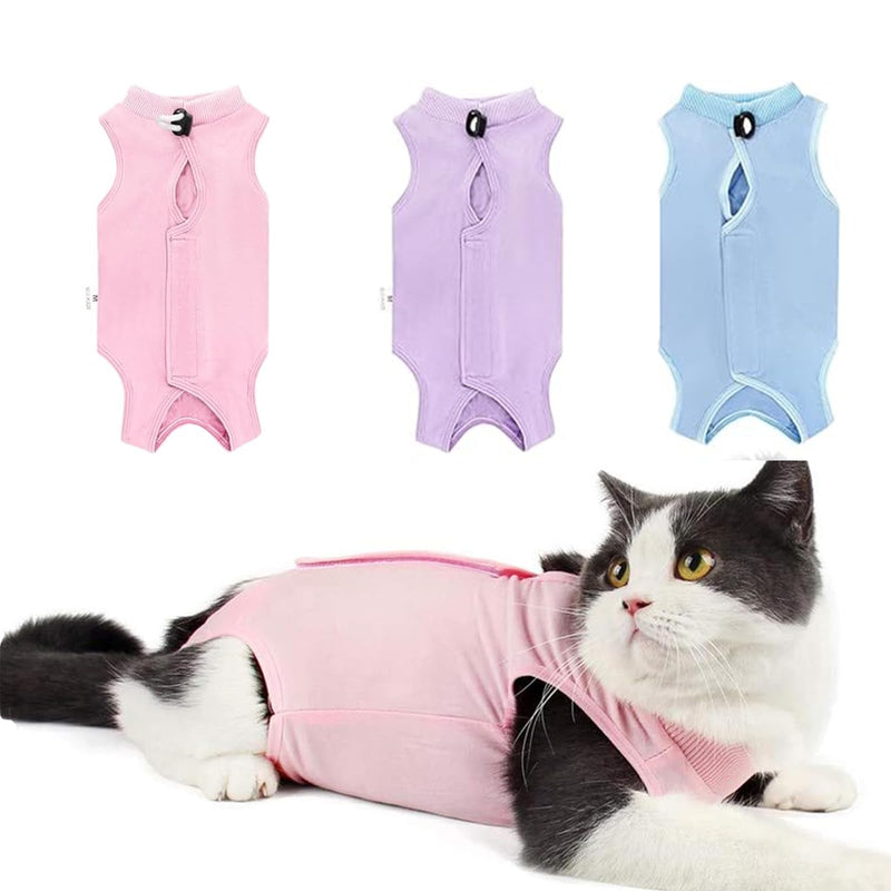 3 PCS Cat Recovery Suit for Abdominal Wounds or Skin Diseases, Cat Onesie for Cats After Surgery Female Kitten Recovery Suit, Breathable E-Collar Alternative for Cats After Spay Anti Licking Wounds - PawsPlanet Australia
