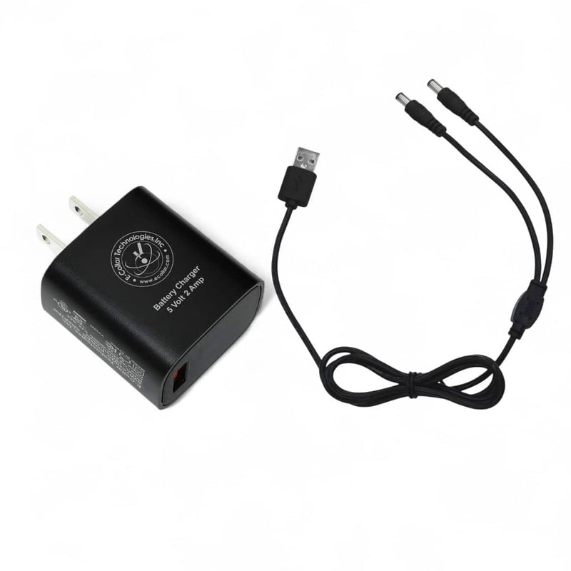 Educator Dual Lead Charger for Series ET, ME, FT, BP, PG, UL, and RX-1000 Training and Bark Collars with Round Charging Ports For ET, ME, FT, BP, PG, UL and RX-1000 Series - PawsPlanet Australia