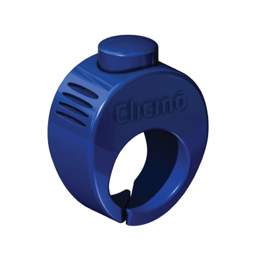 Karen Pryor Small Clicino Clicker Ring for Dogs & Puppies – Hands-Free Dog Training with Ergonomic Finger Ring & Pull-On Closure – Loud, Clear Sound for Effective Behavior Reinforcement (Red) Blue - PawsPlanet Australia