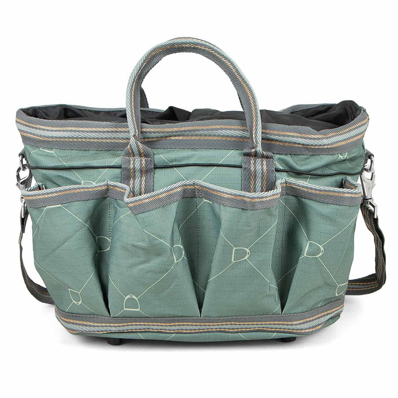Jeffers Poplar Head Grooming Bag – Horse Grooming Organizer Tote with Pockets for Brushes, Tools, Clippers, Shampoo, Detangler – Stable Barn Kit Carrier for Horses, Pets, Spruce Stirrup Irons