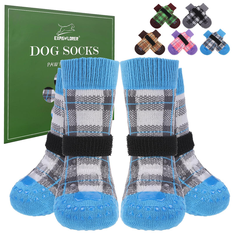 EXPAWLORER EXPAWLORER Dog Socks to Prevent Licking Paws, Blue L Large - PawsPlanet Australia