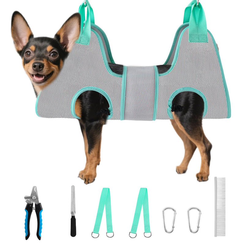 Dog Grooming Hammock, Dog Grooming Harness for Small Dogs, Dog Hanging Harness for Nail Trimming with Pet Nail Clippers Nail Trimmers Grooming Scissors, Dog Grooming Sling - PawsPlanet Australia