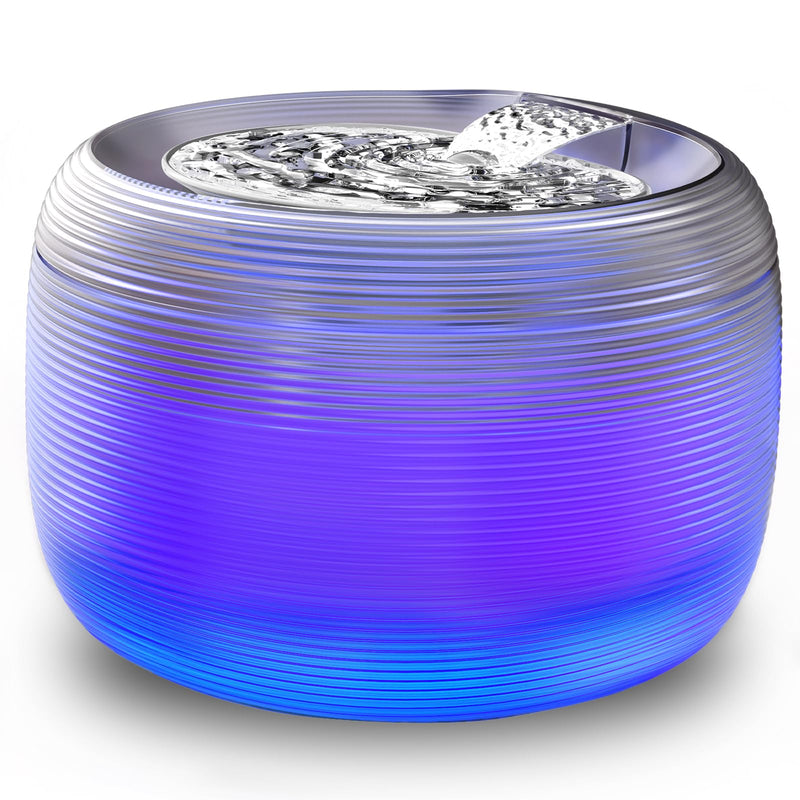 SIBAYS Cat Water Fountain, 118oz/3.5L Large Capacity Cat Fountain for Drinking with LED Light & Water Shortage Reminder, Plastic Automatic Dog Water Bowl Dispenser, Easy to Clean(FS75) - PawsPlanet Australia