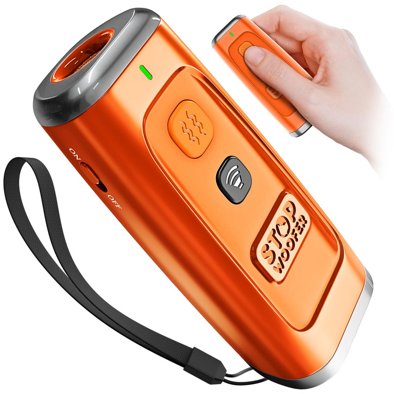 New 2025 Dog Bark Deterrent Device - Dog Barking Control Devices Stops Bad Behavior - Rechargeable Ultrasonic Pet Whistle to Stop Barking with The Touch of a Button up to 16,4 FT (5-120 LBS Orange) - PawsPlanet Australia