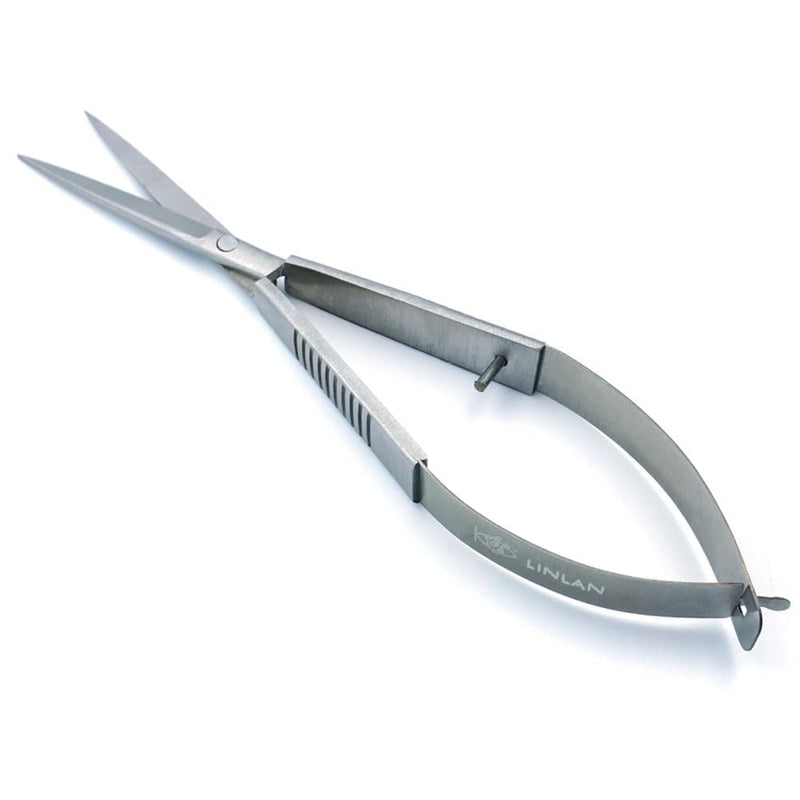 LINLAN Aquatic Plant Spring Scissors for Precise Trimming, Stainless Steel with Top Rebound Feel, Ideal for Aquatic Ferns and Microsorum Pteropus in Planted Tanks Straight - PawsPlanet Australia