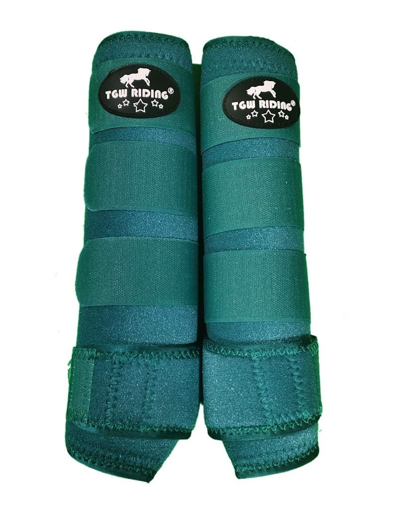 TGW RIDING Horse Sports Medicine Boots Horse Sport Boots Horse Leg Wraps One Pair Turquoise Medium - PawsPlanet Australia
