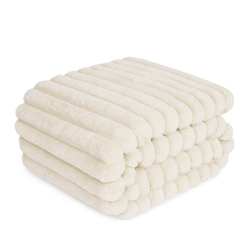 Waterproof Dog Blanket for Bed, Luxury Plush Washable Large Dogs Blankets for Furniture Protection, Super Soft Calming Pet Blanket for Indoors (Cream, 40"x50") Cream L (40x50"） - PawsPlanet Australia