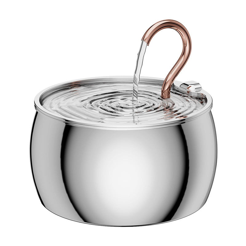 Cat Water Fountain Stainless Steel -2.5L/84oz Gooseneck Kitty Cat Fountain for Drinking Spout - Pet Water Fountain for Cats Inside - Quiet Automatic Cats Water Bowl Dispenser - for Pets& Small Dog - PawsPlanet Australia