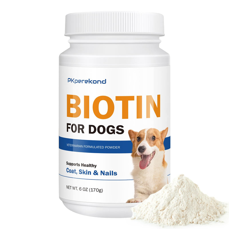 Biotin for Dogs, Supports Shiny Coat and Healthy Skin, Strengthens Dog Nails, Biotin Powder Supplement for Dog Shedding, Dry Skin Relief for Dogs, 6 oz Original - PawsPlanet Australia
