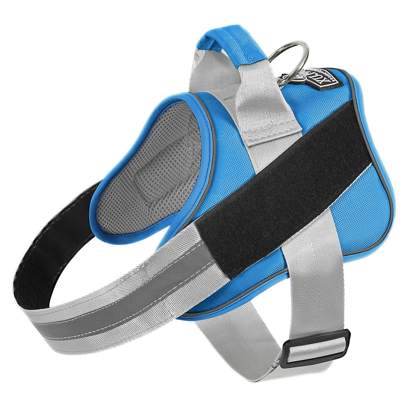 Bolux Dog Harness, No-Pull Reflective Dog Vest, Breathable Adjustable Pet Harness with Handle for Outdoor Walking - No More Pulling, Tugging or Choking Large (Pack of 1) BluePool - PawsPlanet Australia