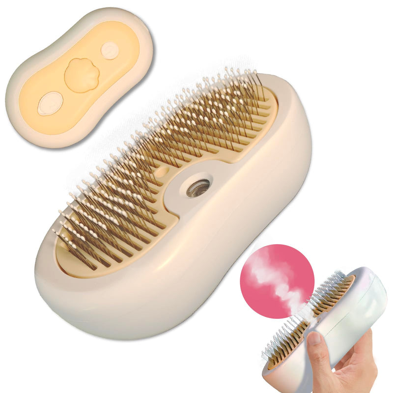 Misty - Moisturizing Pet Comb - Hair Brush with Mist, One-Click Clean, & Stainless Steel Bristles - Anti-Static Deshedding - Smooth Grooming for Cats, Dogs, & Small Pets - No Handle Compact Design - PawsPlanet Australia