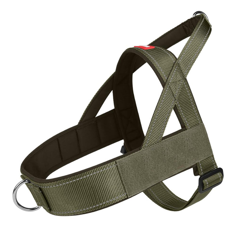 Heavy Duty Dog Harness Medium Sized Dog Adjustable Reflective Tactical Harness with Soft Padded Handl, Front Clip for Escape Proof and Easy Walking and Training, Green, M - PawsPlanet Australia